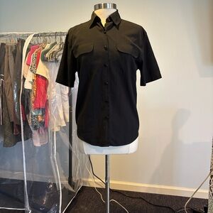 Classic Black Casual Button Down Shirt for Men